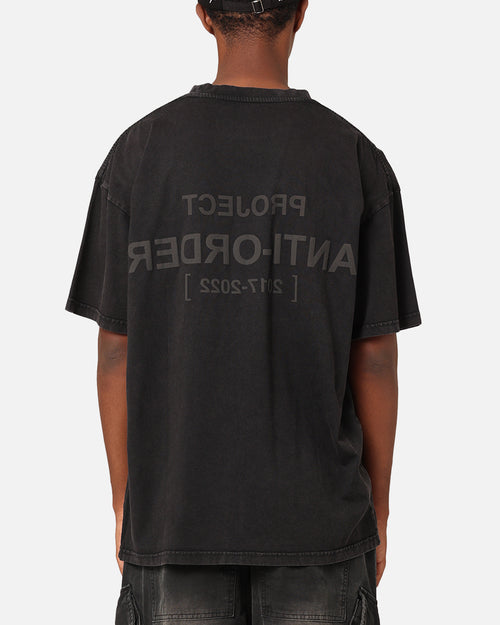 The Anti Order Project Anti T-Shirt Black Acid Wash