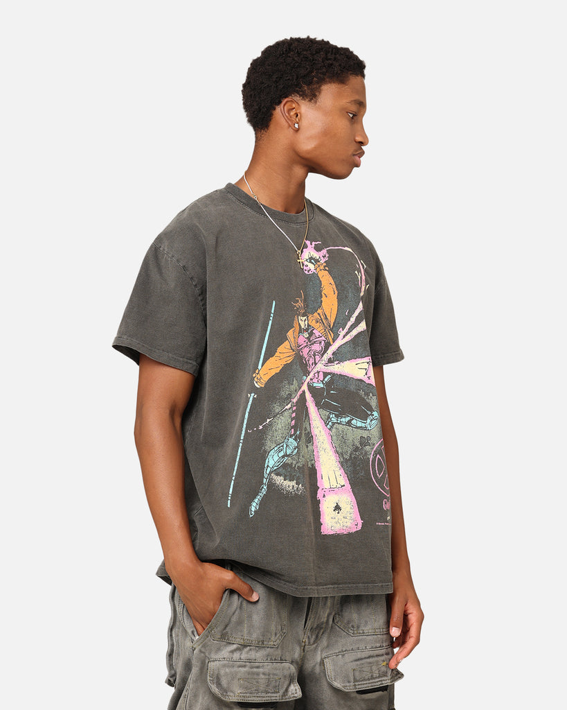 Marvel X-Men Gambit Heavyweight T-Shirt Black Wash | Culture Kings