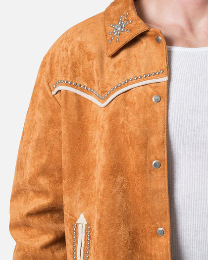 MNML Suede Collared Jacket Orange