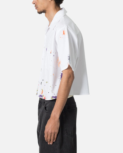MNML Poplin Painter Short Sleeve Shirt White