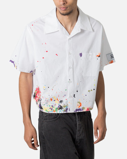 MNML Poplin Painter Short Sleeve Shirt White