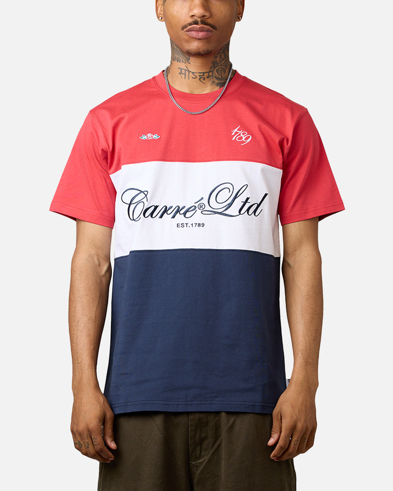 Carre Established Panel T-Shirt Red/Navy/White
