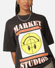 Market X Smiley Focus T-Shirt Washed Black
