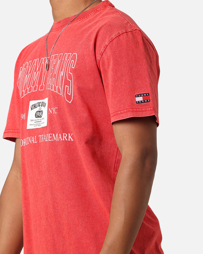 Tommy Jeans TJM Archive Logo T-Shirt Deep Crimson