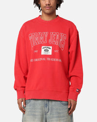 Tommy Jeans TJM Relax Archive Crewneck Deep Crimson