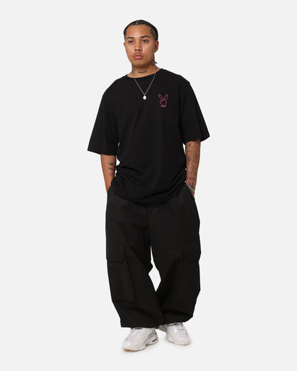 Playboy Neon Stack T-Shirt Black/Pink