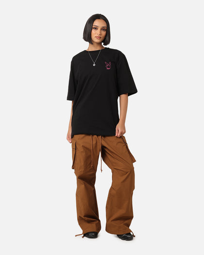 Playboy Neon Stack T-Shirt Black/Pink