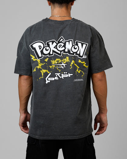 Pokémon By Loiter Pikachu Heavyweight T-Shirt Black Wash
