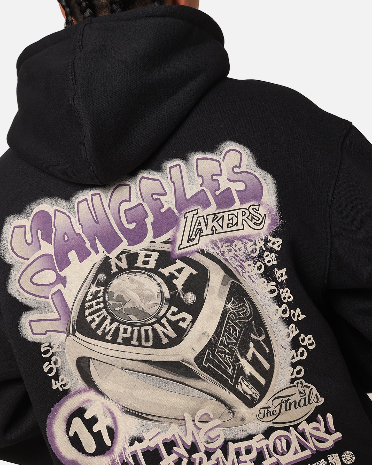 Mitchell & Ness Los Angeles Lakers Champs Graffiti Hoodie Faded