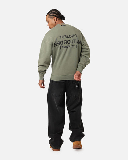 The Anti Order Project Anti Boxy Crewneck Vintage Army