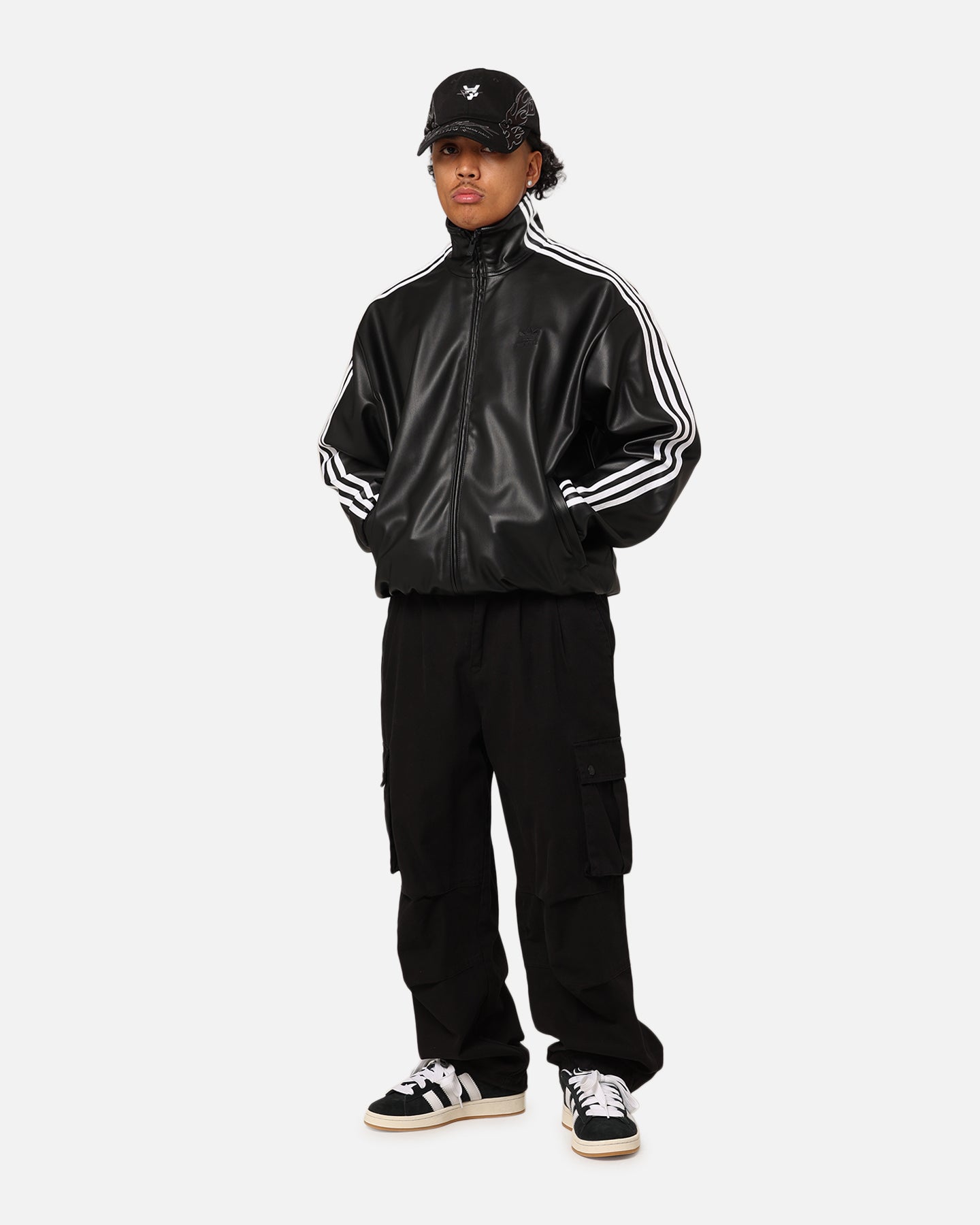 Adidas Faux Leather Adicolour 3-Stripes Loose Firebird Tracksuit
