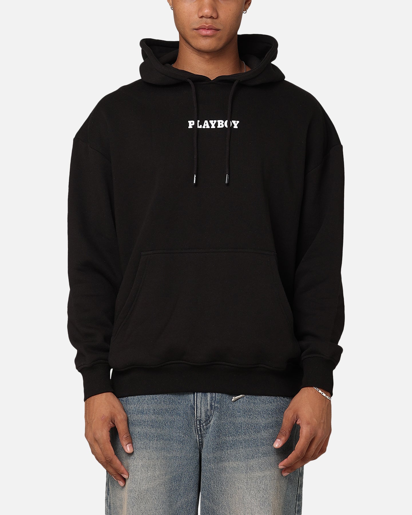 Playboy RHD Sqaured Hoodie Black | Culture Kings