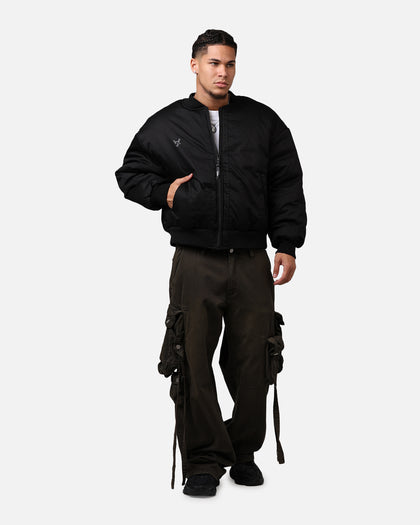 The Anti Order Oversized Cropped Bomber Jacket Black