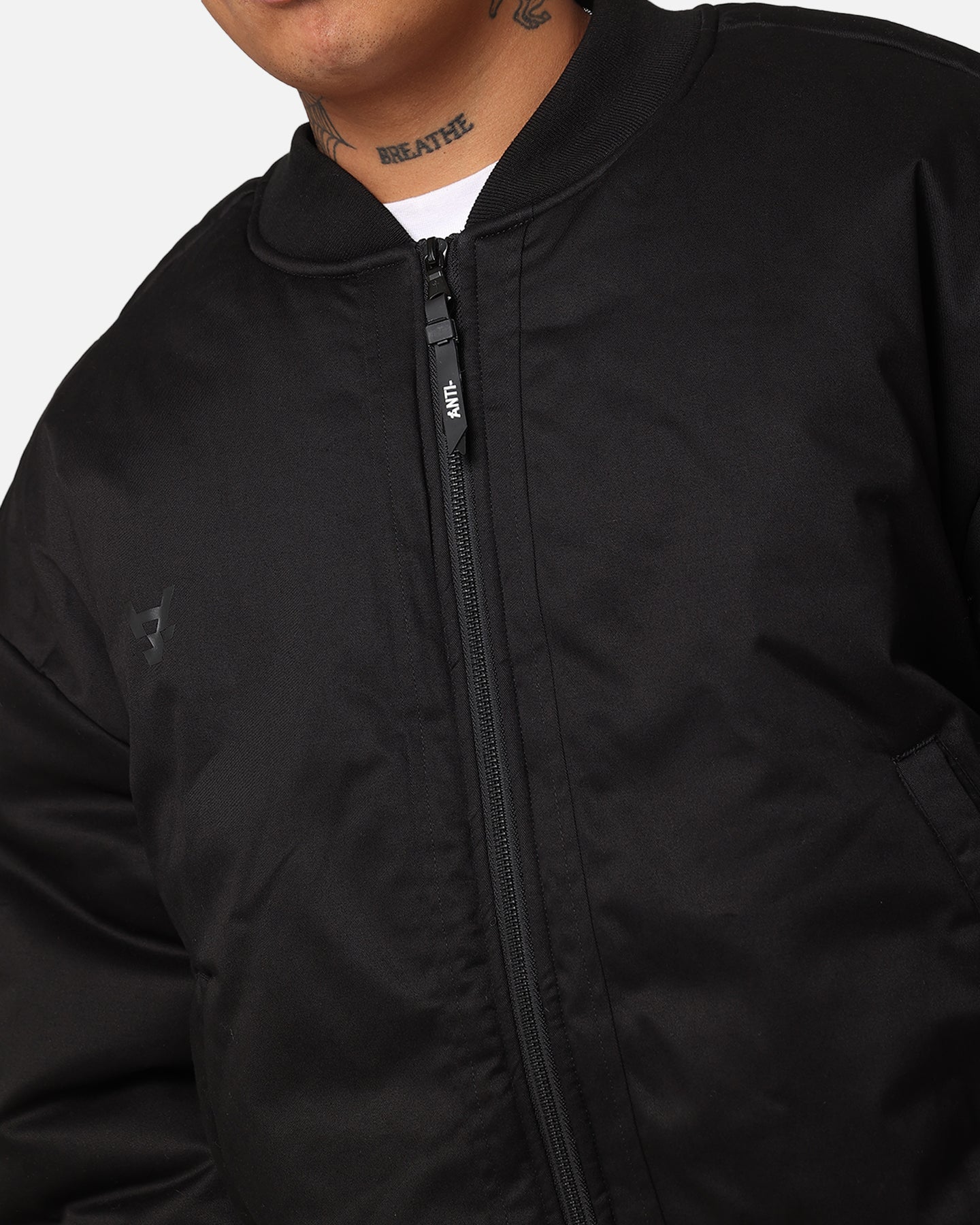 The Anti Order Oversized Cropped Bomber Jacket Black | Culture Kings