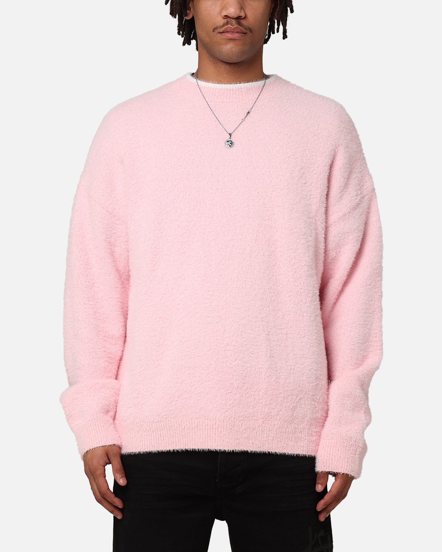 2019 FLUFFY crew neck ピンク XXIII Crew Neck Fluffy Sweater Pink/White | Culture Kings