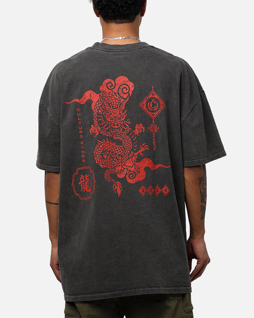 Culture Kings Year Of The Dragon T-Shirt Black Wash