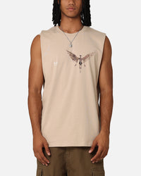 Saint Morta Momento Mori Oversized Muscle T-Shirt Stone