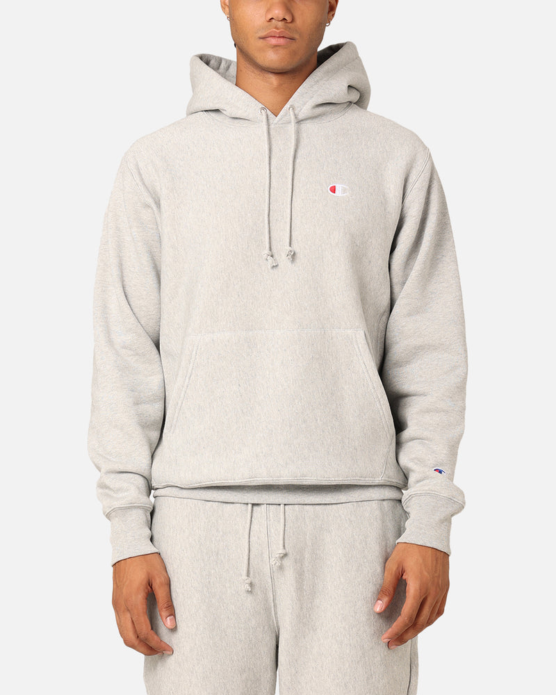 Champion Reverse Weave Small C Hoodie Oxford Heather