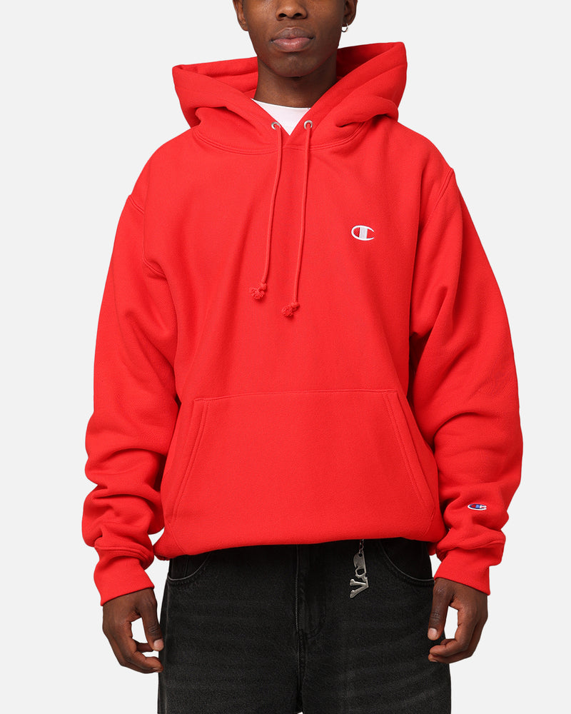Champion Reverse Weave Small C Hoodie Team Red Scarlet