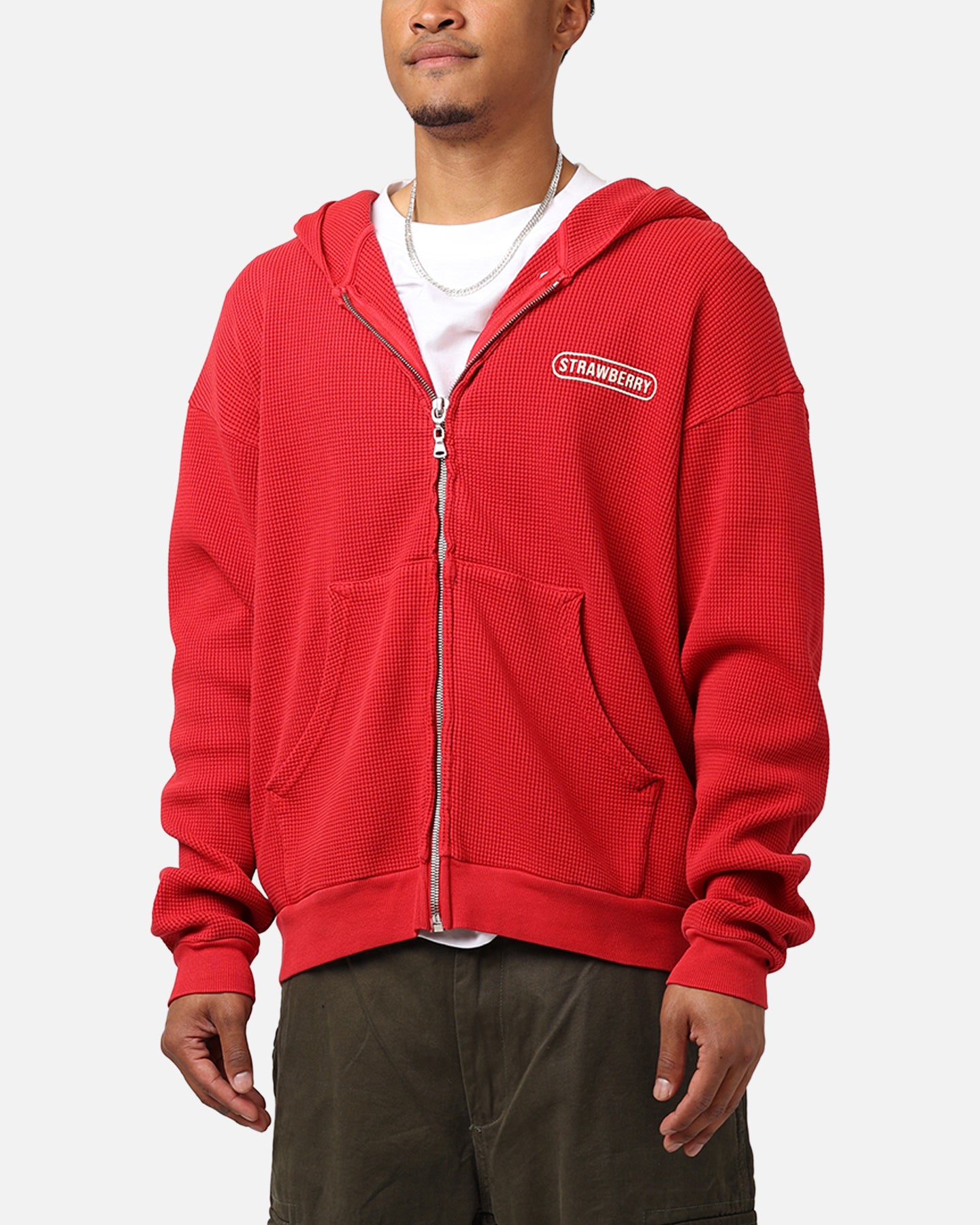 Strawberry Thermal Zip-Up Hoodie Red | Culture Kings