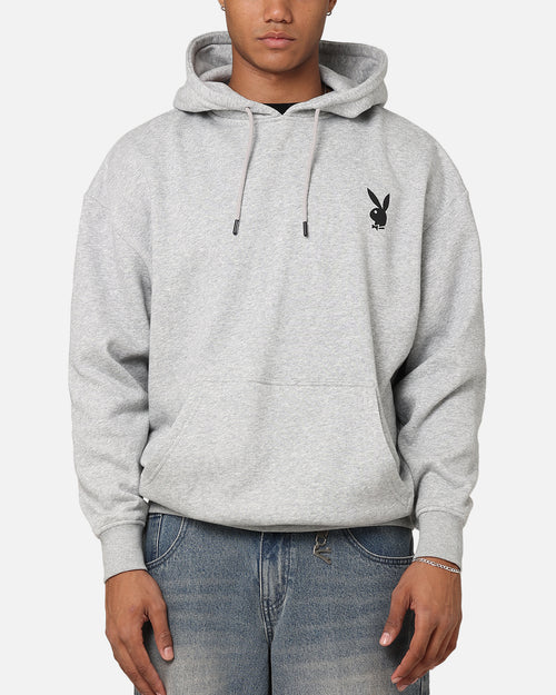 Playboy Logo Bunny O Hoodie Grey Marle