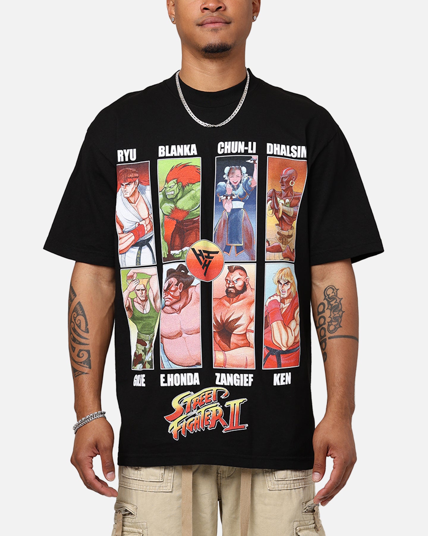 Hypland X Street Fighter Grid T-Shirt Black | Culture Kings