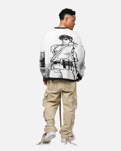 Hypland X Street Fighter Ryu Cropped Sweater White/Black