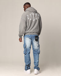 Saint Morta Skeleton Key Hoodie Washed Charcoal