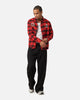 Carre Academy Long Sleeve Button Up Shirt Red Tartan