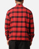 Carre Academy Long Sleeve Button Up Shirt Red Tartan