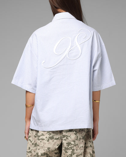 Loiter Studio Zip Shirt Blue Stripe