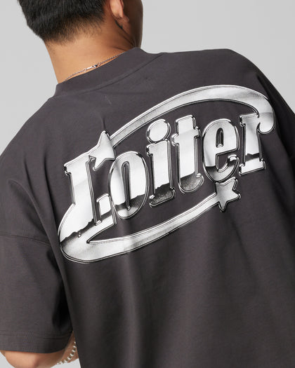 Loiter Metal Logo T-Shirt Charcoal