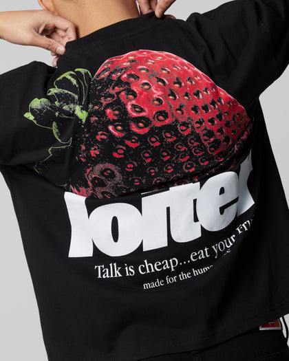 Loiter Strawberry T-Shirt Black