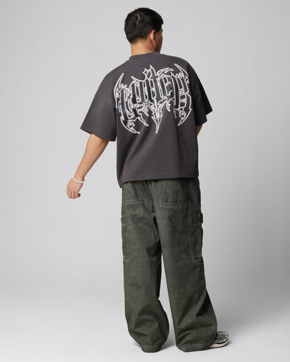 Loiter Metal Boxy T-Shirt Charcoal