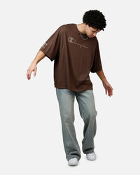Champion Mega Jocktag Scrip T-Shirt Chocolate