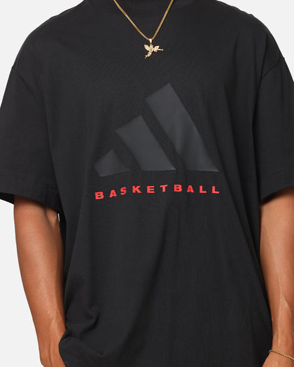 Adidas One Jersey Basketball T-Shirt Black/Red