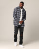 Saint Morta Heron Flannel Shirt Blue/Black