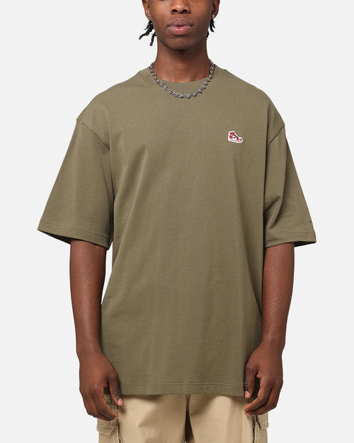 Jordan Brand Sneaker Patch Crewneck T-Shirt Medium Olive