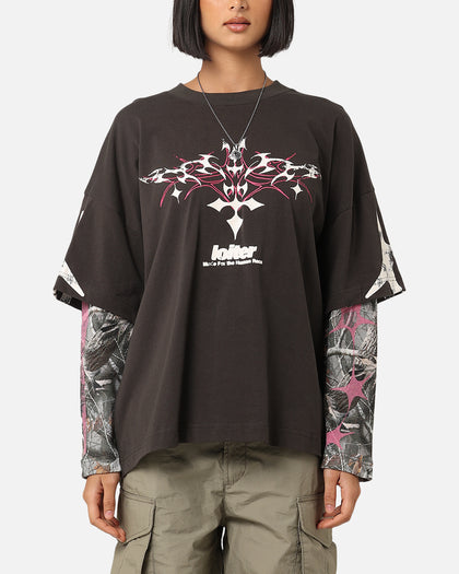 Loiter Seek N Destroy Long Sleeve T-Shirt Charcoal