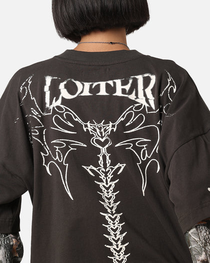 Loiter Seek N Destroy Long Sleeve T-Shirt Charcoal