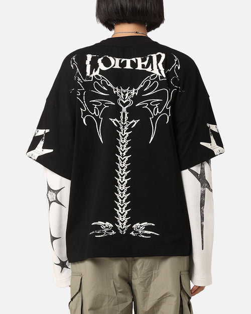 Loiter Seek N Destroy Long Sleeve T-Shirt Vintage Black