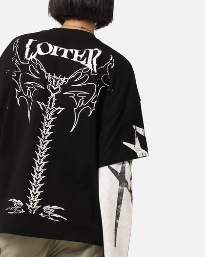 Loiter Seek N Destroy Long Sleeve T-Shirt Vintage Black