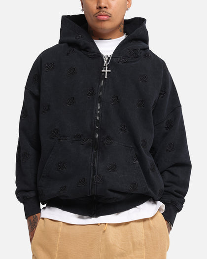 Dreamville Logo All Over Zip Hoodie Dark Grey