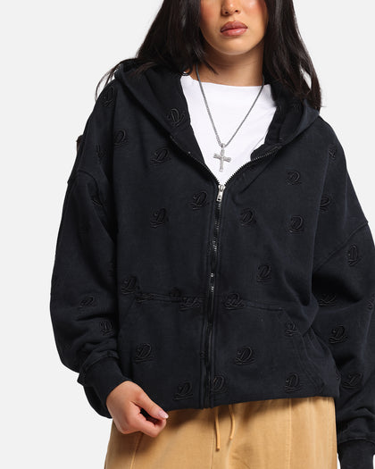 Dreamville Logo All Over Zip Hoodie Dark Grey