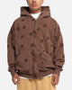 Dreamville Logo All Over Zip Hoodie Brown