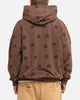 Dreamville Logo All Over Zip Hoodie Brown
