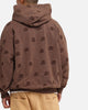 Dreamville Logo All Over Zip Hoodie Brown