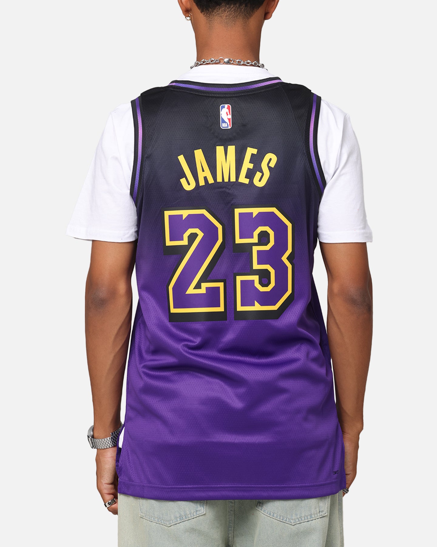 ウェア Nike Los Angeles Lakers LeBron James 23 L A Lakers Lebron James #23 Nike Wish Sponsor Logo NBA Sz 48