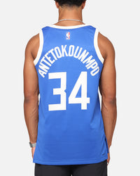 Nike Giannis Antetokounmpo Milwaukee Bucks #34 City Edition 2024/25 Nike Dri-Fit NBA Swingman Jersey Game Royal