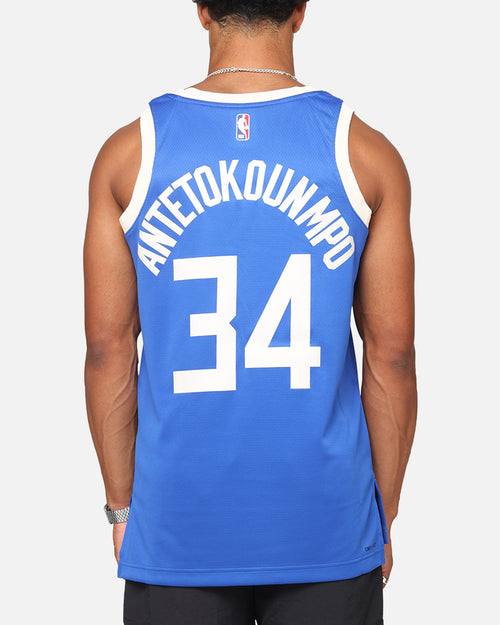 Nike Giannis Antetokounmpo Milwaukee Bucks #34 City Edition 2024/25 Nike Dri-Fit NBA Swingman Jersey Game Royal